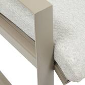 Gartensessel BOREANE Kaffee Epoxidharz behandeltes Aluminium, Texaline Kaffee