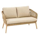 Gartensofa ORISSA Taupe 2 Plätze - Polyester, Stahl Taupe