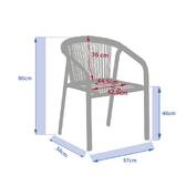 Gartenstuhl mit Armlehnen RIU Salbei / Lorbeergrün Epoxidharz behandeltes Aluminium, Polyester Salbei / Lorbeergrün