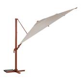 Rechteckiger neigbarer Ampelschirm MELHIA Leinen / Mahagoni 4 x 3 m - Stahl, Aluminium, Olefin Leinen / Mahagonibraun