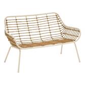 Gartenlounge-Set PAOPAO Beige / Ton 4 Plätze - Epoxidharz behandelter Stahl, Verstärkter Rostschutz, Polyester Beige / Ton