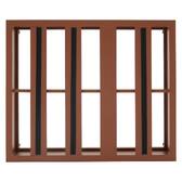 Rechteckiger Gartenhocker ALLURE Beige / Mahagoni 78 x 65 x 42 cm - Polyester, Aluminium mit Epoxidharz beschichtet, Polyester Beige / Mahagoni Braun