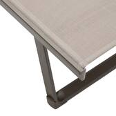 Sonnenliege BAYAMO Haselnuss / Kaffee 5 Positionen - Epoxy-behandeltes Aluminium, Texaline Haselnuss / Kaffee