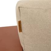Gartenecksofa ALLURE Beige / Mahagoni 5 Plätze - Epoxy-behandeltes Aluminium, Polyester Beige / Mahagoni Braun