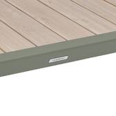 Rechteckiger Gartentisch ÉVASION Leinen / Lorbeergrün 6 Plätze - Epoxy-beschichtetes Aluminium Leinen / Lorbeer