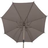 Runder neigbarer Sonnenschirm LOOMPA Kaffee 3 m - Stahl, Aluminium, Polyester Kaffee