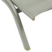 Sonnenliege BONAO Lorbeergrün 2 Räder - Epoxy-beschichtetes Aluminium, Texaline Lorbeer