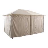 Vorhang, Fliegengitter SANTORINI Beige leinen Für SANTORINI 4 x 3 m - 1 Seite 2,6 x 1,9 m - Polyester Beige lin