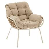 Duo Gartenlounge-Set PAOPAO Beige / Tonerde 2 Plätze - Epoxy-behandelter Stahl, Verstärkter Rostschutz, Polyester Beige / Ton