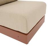 Garten-Loungesessel ALLURE Beige / Mahagoni Epoxidharz behandeltes Aluminium, Polyester Beige / Mahagoni Braun