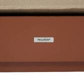 Garten-Loungesessel ALLURE Beige / Mahagoni Epoxidharz behandeltes Aluminium, Polyester Beige / Mahagoni Braun