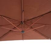 Quadratischer Ampelschirm MANOA Mahagoni 2,5 x 2,5 m - Stahl, Polyester Mahagonibraun