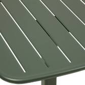 Quadratischer Gartentisch ALEGORIA Lorbeergrün 2 Plätze - Stahl, Verstärkter Rostschutz Lorbeer