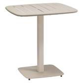 Quadratischer Gartentisch ALEGORIA Ton 2 Plätze - Stahl, Verstärkter Rostschutz Lehm