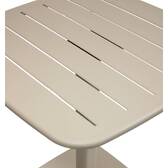 Quadratischer Gartentisch ALEGORIA Ton 2 Plätze - Stahl, Verstärkter Rostschutz Lehm