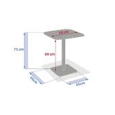 Gartentisch Quadrat ALEGORIA Graphit 2 Plätze - Epoxy-behandelter Stahl, Verstärkter Rostschutz Graphit