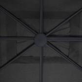 Rechteckiger neigbarer Ampelschirm MELHIA Anthrazit 4 x 3 m - Aluminium, Stahl, Olefin Anthrazit