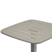 Hoher quadratischer Gartentisch ALEGORIA Kaffee 2 Plätze - Epoxy-behandelter Stahl, Verstärkter Rostschutz Kaffee