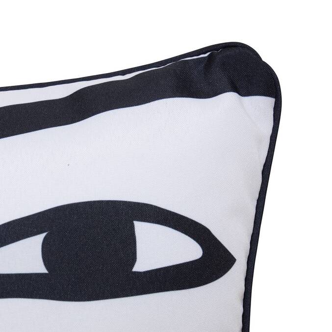 Quadratische Outdoor-Kissenhülle NOLAN weiße 40 x 40 cm - Polyester Weiß