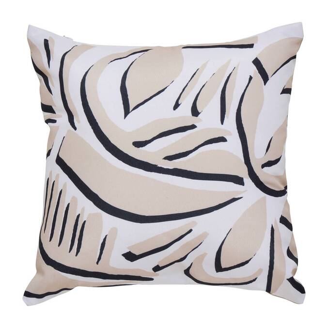 Quadratische Outdoor-Kissenhülle TILEO Beige 40 x 40 cm - Polyester Beige