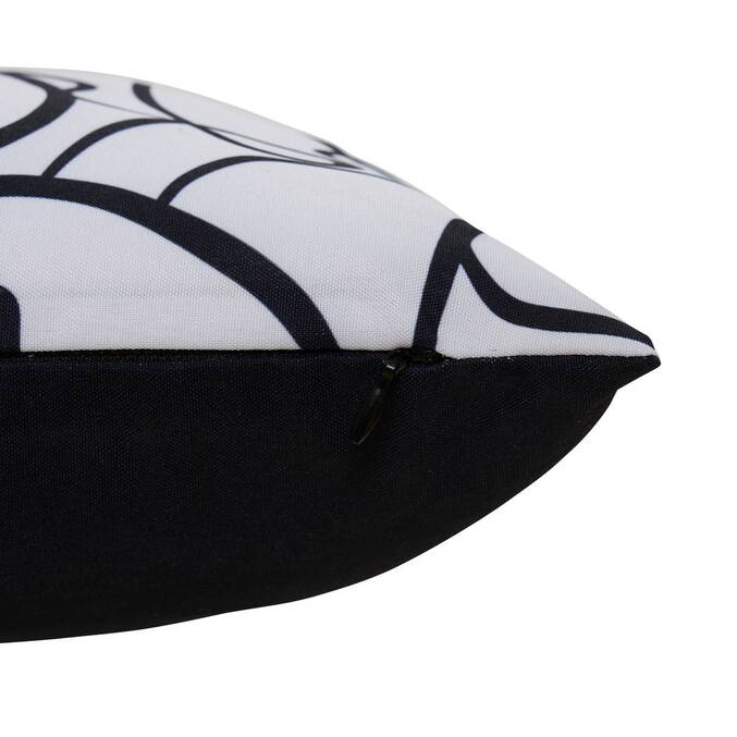 Rechteckige Außenkissenhülle NOLAN Schwarz und Weiß 50 x 30 cm - Polyester Schwarz und Weiß