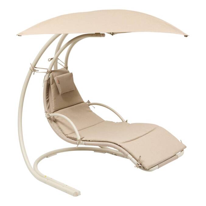 Sonnenliege MEORIA Beige / Lehm Texaline, epoxidbeschichteter Stahl, epoxidbeschichtetes Aluminium Beige / Ton
