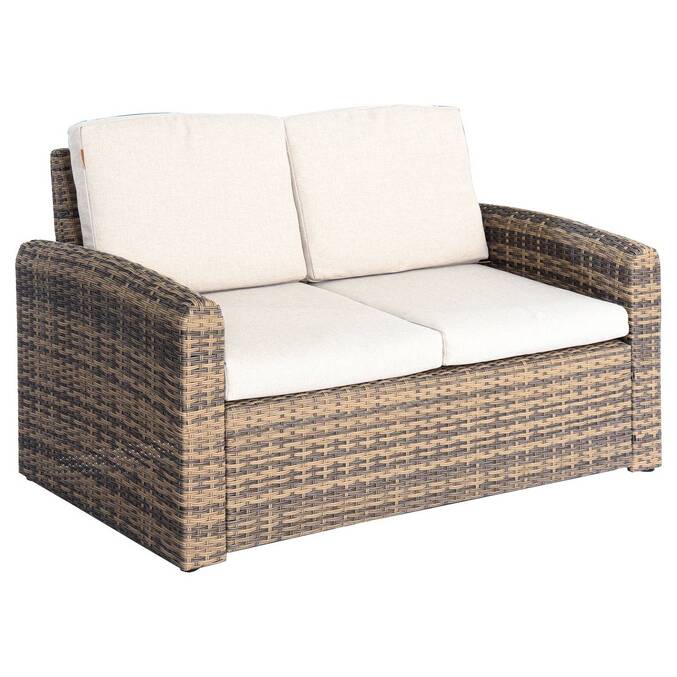 Gartensofa SELENIM Naturae 2-Sitzer - Olefin, Epoxidharzbeschichtetes Aluminium Naturae