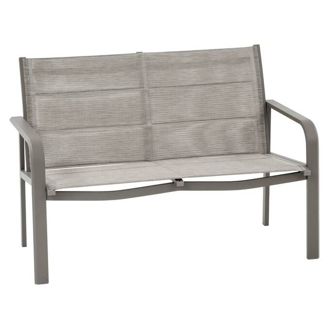 Gartenlounge-Set PIAZZA Kaffee 4 Plätze - Epoxy-behandeltes Aluminium, Texaline Kaffee