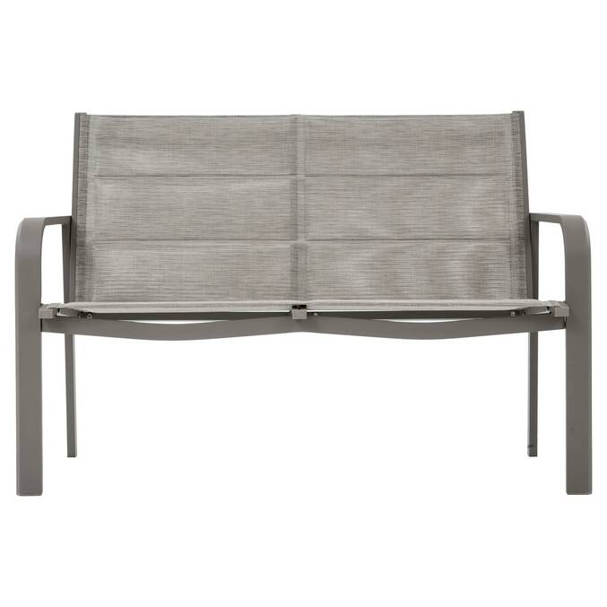 Gartenlounge-Set PIAZZA Kaffee 4 Plätze - Epoxy-behandeltes Aluminium, Texaline Kaffee