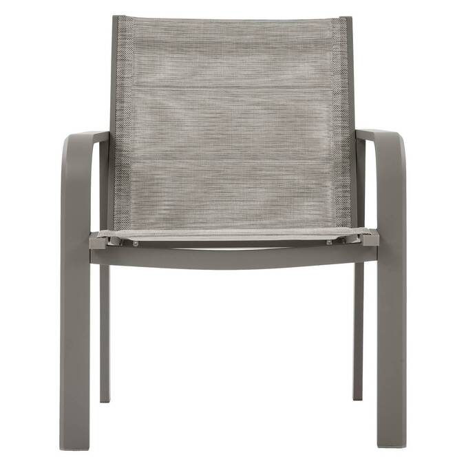 Gartenlounge-Set PIAZZA Kaffee 4 Plätze - Epoxy-behandeltes Aluminium, Texaline Kaffee