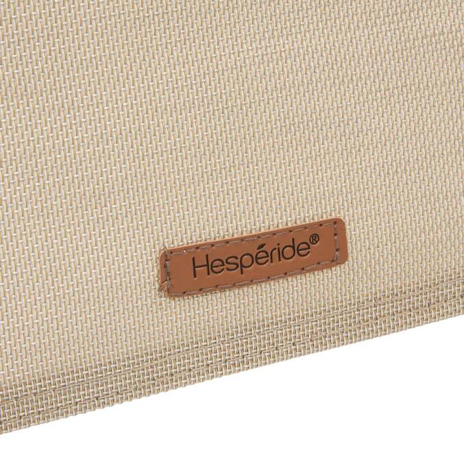 Garten-Relaxsessel SILOS Leinen Beige Epoxidharzbeschichteter Stahl, Texaline Beige lin
