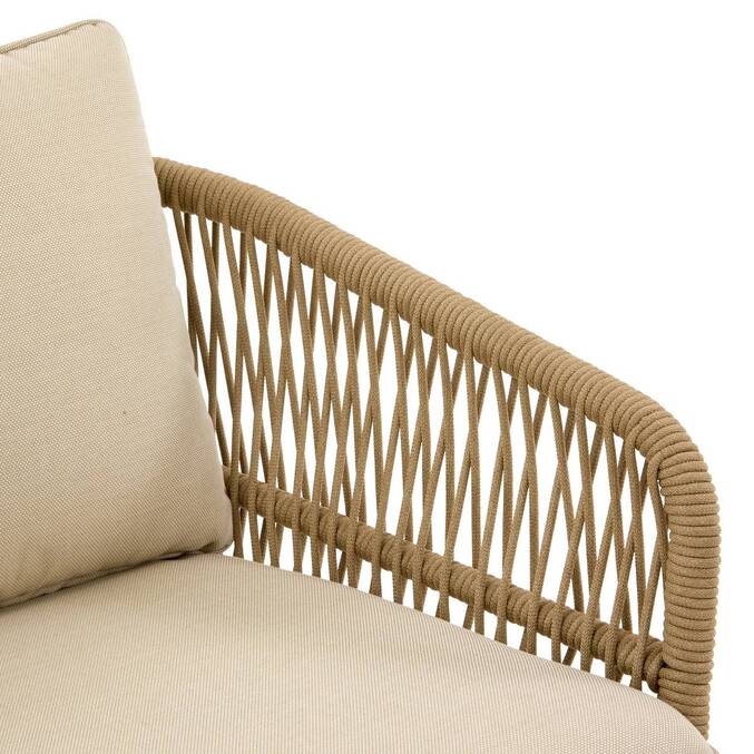 Gartensofa ORISSA Taupe 2 Plätze - Polyester, Stahl Taupe