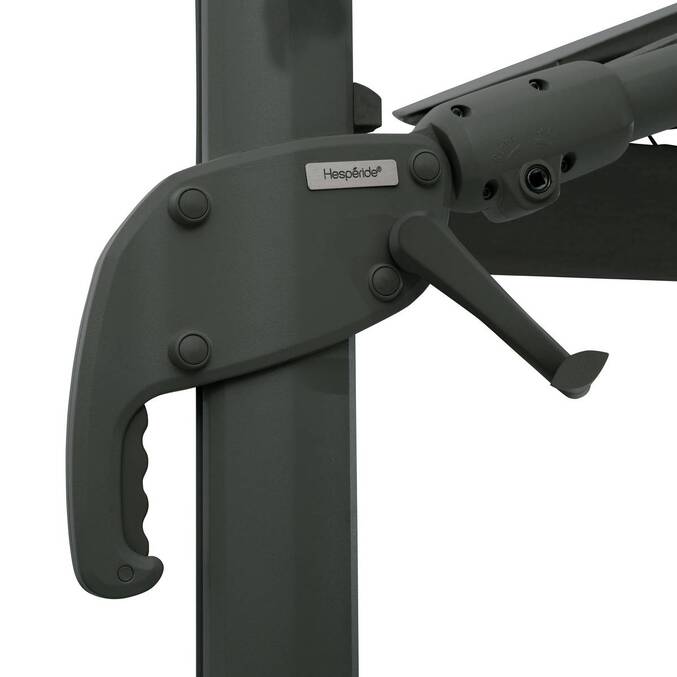 Rechteckiger neigbarer Ampelschirm MELHIA Lorbeergrün 4 x 3 m - Aluminium, Stahl, Olefin Lorbeer