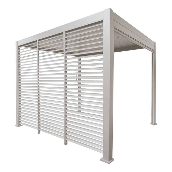 Jalousie EVORA Ton Für EVORA Seite 3 m - 1/3 Seite - 0,9 x 2,4 m - Epoxidbeschichtetes Aluminium Lehm