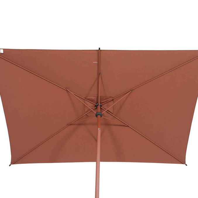 Rechteckiger neigbarer Sonnenschirm LOOMPA Mahagoni 3 x 2 m - Stahl, Aluminium, Polyester Mahagonibraun