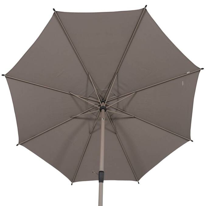 Runder neigbarer Sonnenschirm LOOMPA Kaffee 3 m - Stahl, Aluminium, Polyester Kaffee