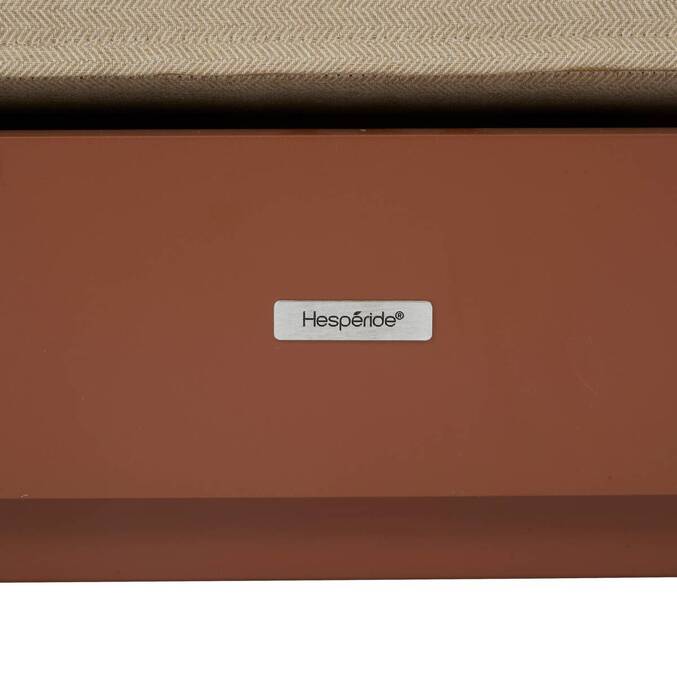 Garten-Loungesessel ALLURE Beige / Mahagoni Epoxidharz behandeltes Aluminium, Polyester Beige / Mahagoni Braun