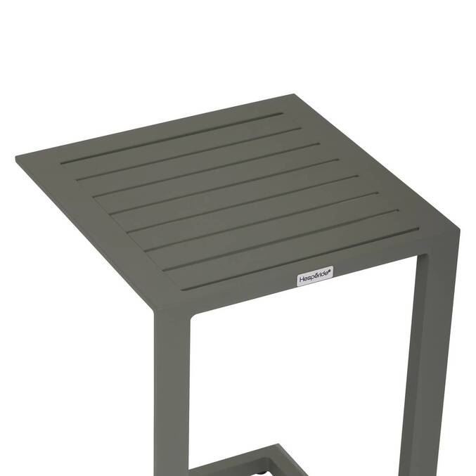 Quadratischer Garten-Beistelltisch ÉVASION Lorbeergrün 38 x 38 cm - Aluminium mit Epoxidharz behandelt Lorbeer