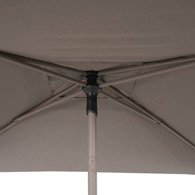 Quadratischer neigbarer Sonnenschirm SOYA Kaffee 2,5 x 2,5 m - Stahl, Polyester Kaffee