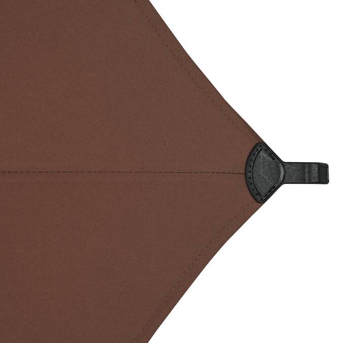 Quadratischer neigbarer Sonnenschirm SOYA Mahagoni 2,5 x 2,5 m - Stahl, Polyester Mahagonibraun