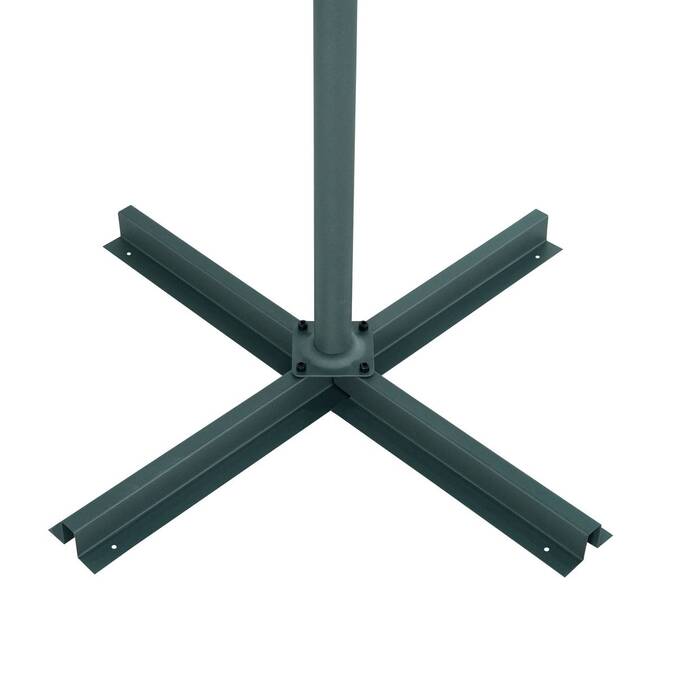 Runder Ampelschirm MANOA Olivgrün / Graphit 3 m - Stahl, Polyester Olivgrün / Graphit