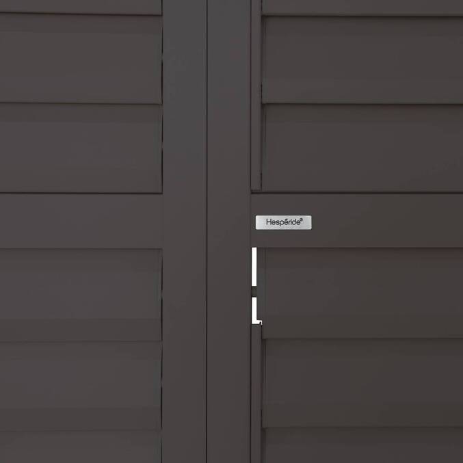 Vertikale Jalousie EVORA Graphit Für EVORA Seite 4 m - 2,4 x 3,7 m - Epoxidbeschichtetes Aluminium Graphit