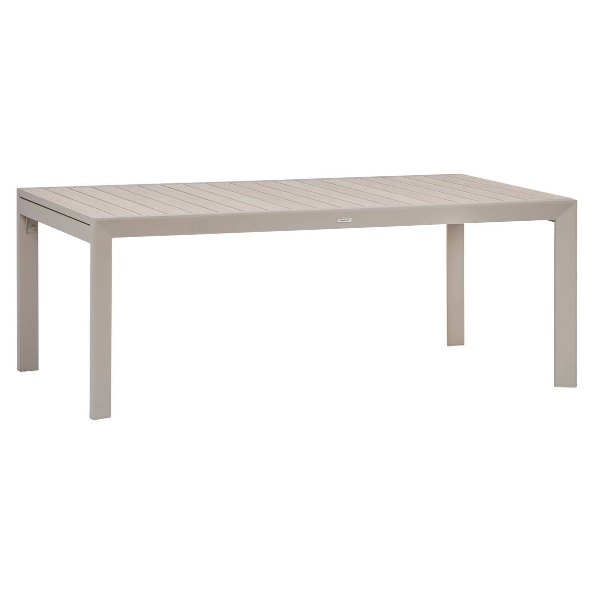 Ausziehbarer quadratischer Gartentisch ÉVASION Leinen / Ton 12 Plätze - Epoxy-beschichtetes Aluminium Leinen / Ton