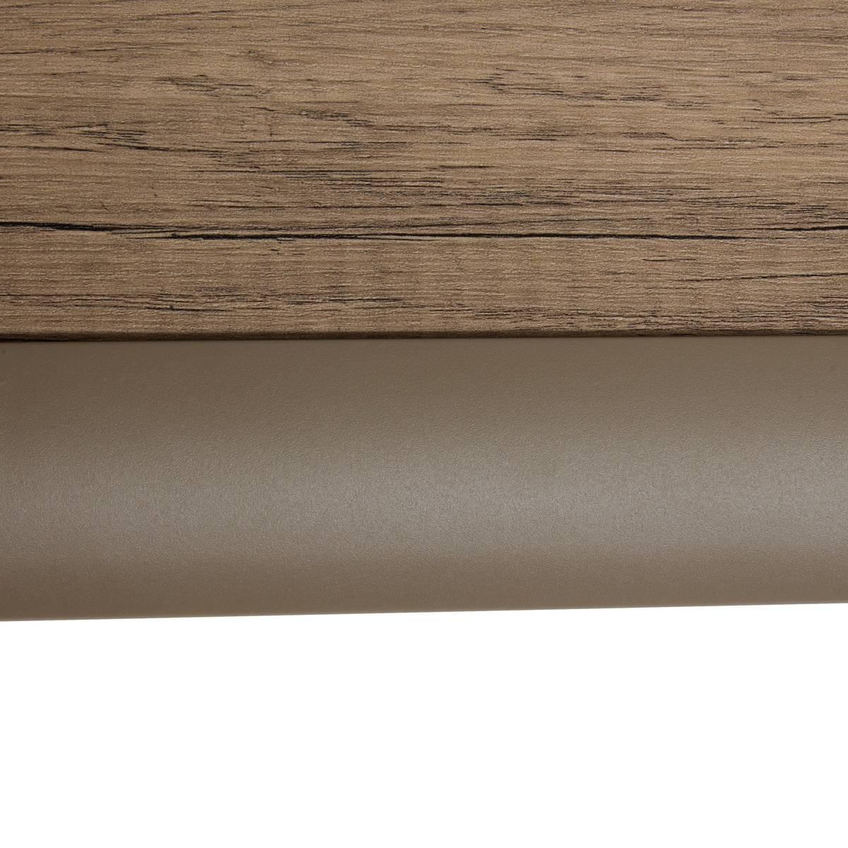 Klappbarer quadratischer Gartentisch AZUA Trüffel / Kaffee 2 Plätze - Epoxy-beschichtetes Aluminium, Glas Trüffel / Kaffee