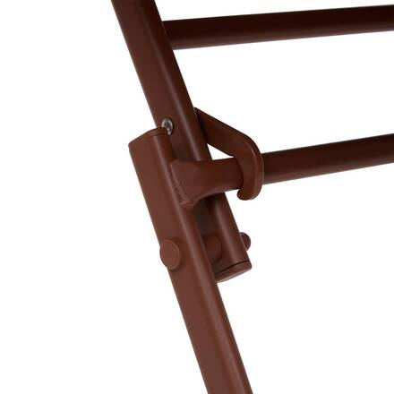 Klappbarer Balkon-Tisch GREENSBORO Mahagoni 2 Plätze - Stahl, Verstärkter Rostschutz