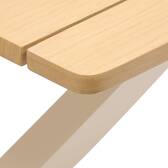 Rechteckiger Gartentisch ORACLION Nuss / Ton 10 Plätze - Epoxy-beschichtetes Aluminium Nuss / Ton
