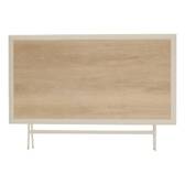 Rechteckiger klappbarer Gartentisch AZUA Dinkel / Ton 6 Plätze - Epoxy-beschichtetes Aluminium, Glas Dinkel / Ton
