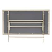 Rechteckiger klappbarer Gartentisch AZUA Dinkel / Ton 6 Plätze - Epoxy-beschichtetes Aluminium, Glas Dinkel / Ton