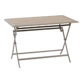 Rechteckiger klappbarer Gartentisch AZUA Trüffel / Kaffee 4 Plätze - Epoxy-beschichtetes Aluminium, Glas Trüffel / Kaffee