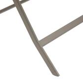 Rechteckiger klappbarer Gartentisch AZUA Trüffel / Kaffee 4 Plätze - Epoxy-beschichtetes Aluminium, Glas Trüffel / Kaffee